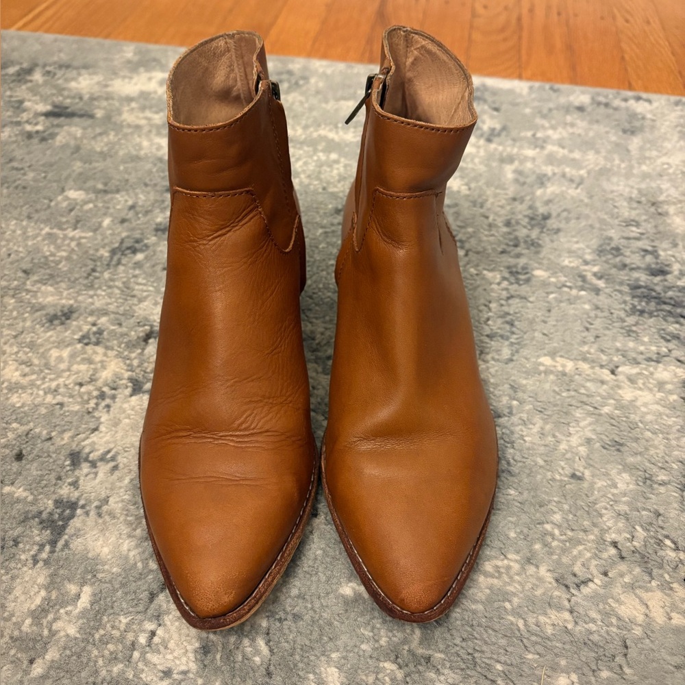 Madewell The Charley Boot in English Saddle Brown Leather, SZ 7.5 - Picture 4 of 16